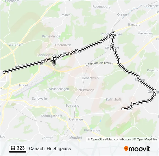323 Bus Line Map
