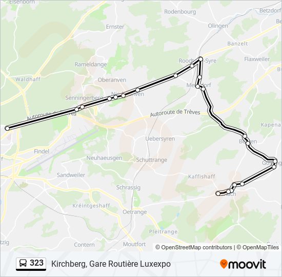 323 bus Line Map