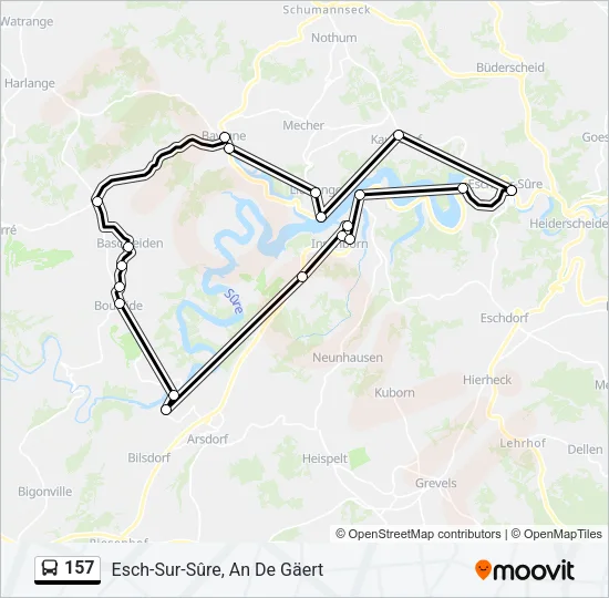 157 Bus Line Map