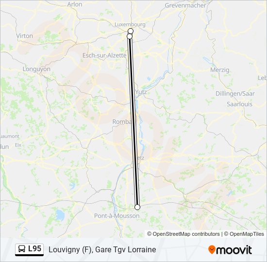 L95 bus Line Map