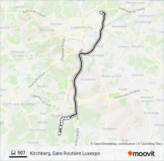 507 Bus Line Map