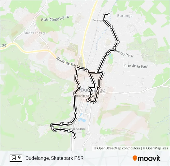 9 Bus Line Map