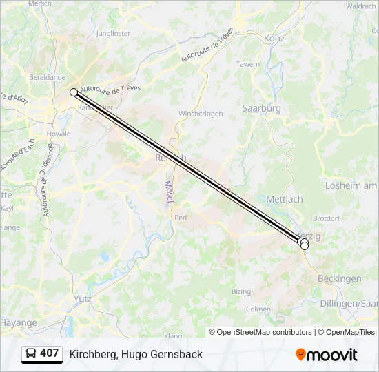 407 Bus Line Map