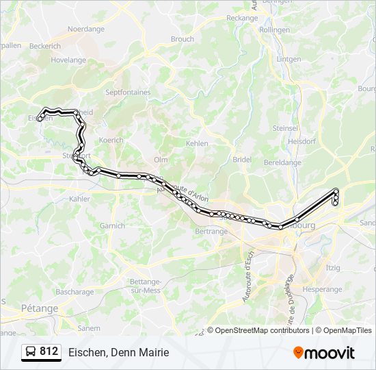 812 bus Line Map