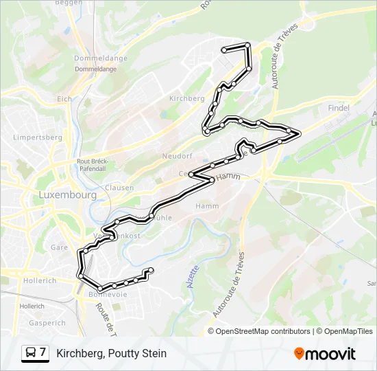 7 Bus Line Map