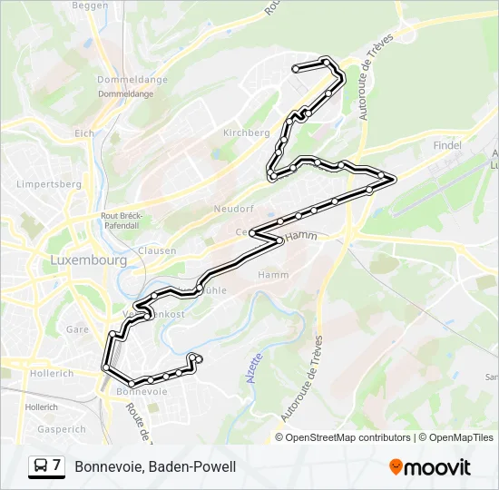 7 Bus Line Map