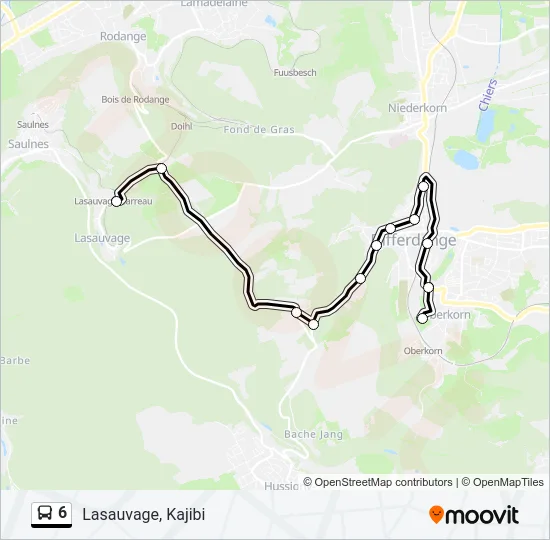 6 Bus Line Map