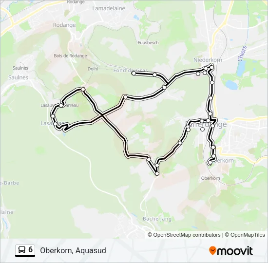 6 Bus Line Map