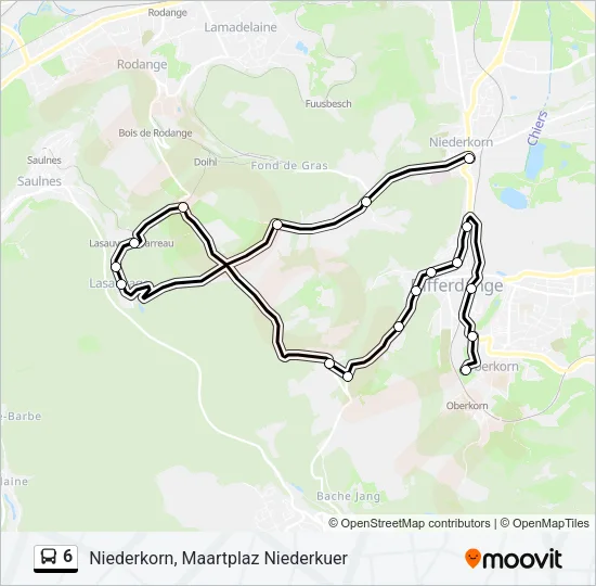 6 Bus Line Map