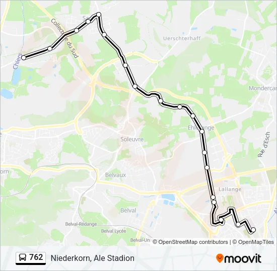762 Bus Line Map