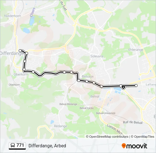 771 Bus Line Map