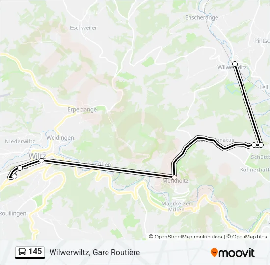 145 Bus Line Map
