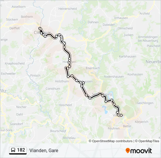 182 Bus Line Map