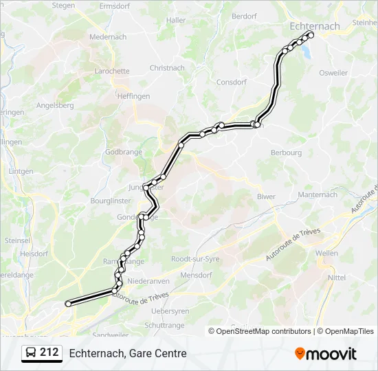 212 Bus Line Map