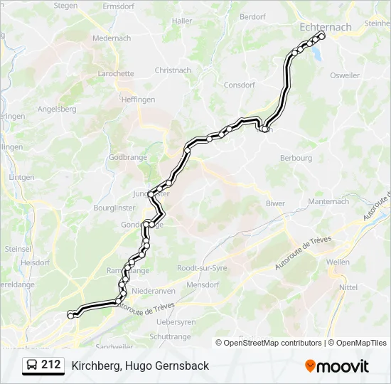 212 Bus Line Map