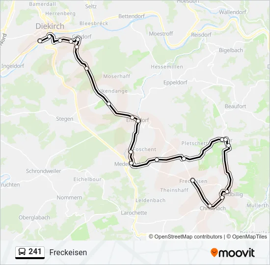 241 Bus Line Map