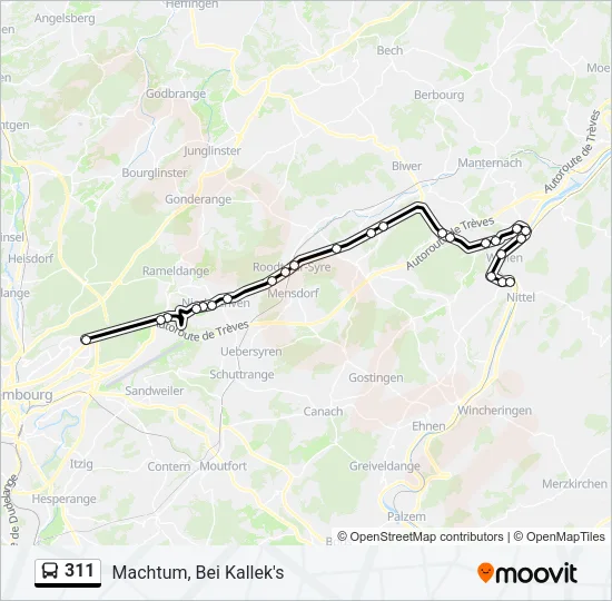 311 Bus Line Map