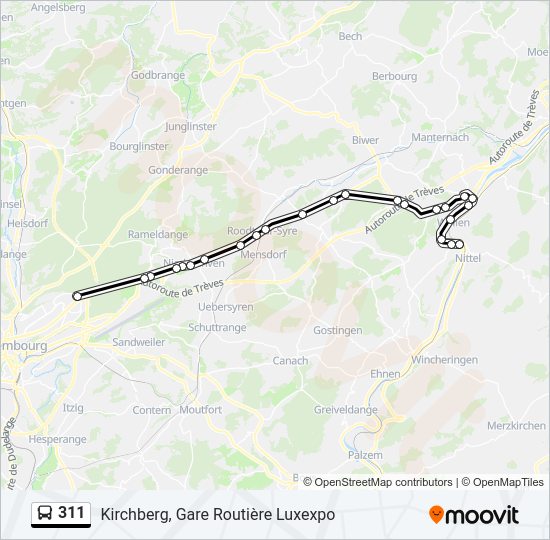 311 bus Line Map