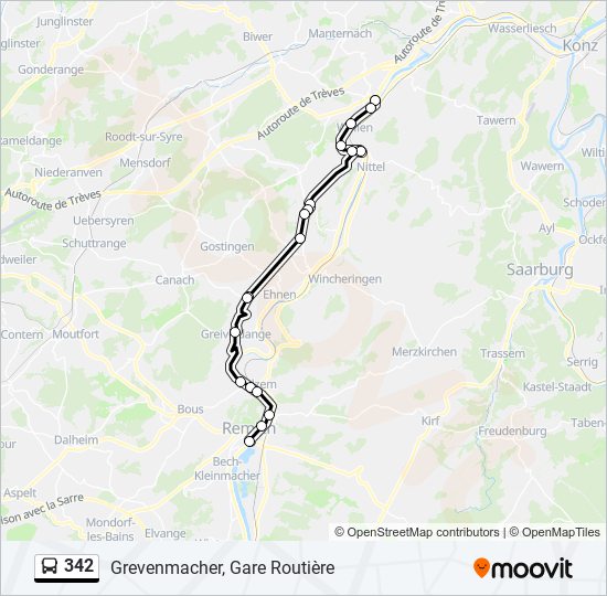 342 bus Line Map