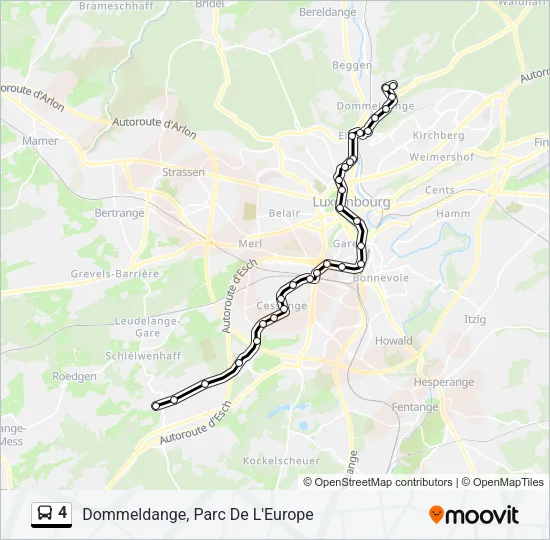 4 Bus Line Map
