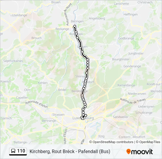 110 Bus Line Map