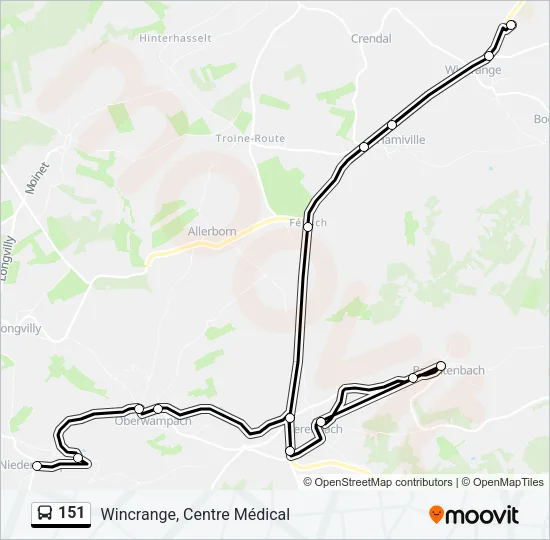 151 Bus Line Map