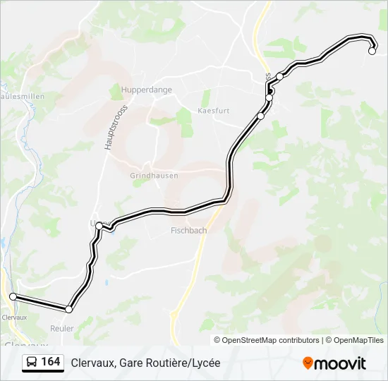 164 Bus Line Map