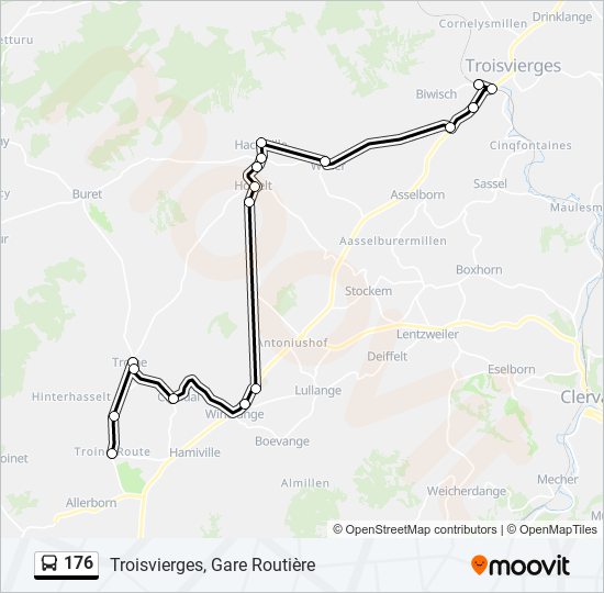 176 bus Line Map