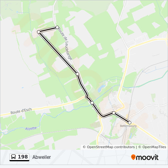 Bus 198 Route Map 198 Route: Schedules, Stops & Maps - Merl, Geesseknäppchen (S) (Updated)