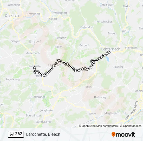 262 Bus Line Map