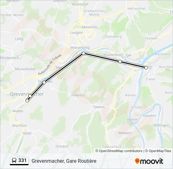 331 Bus Line Map