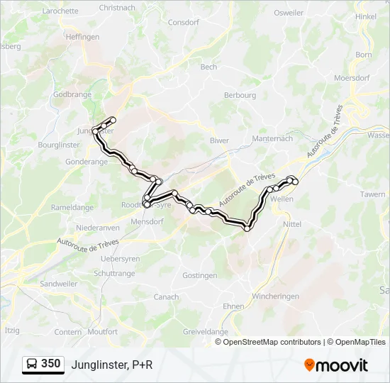 350 Bus Line Map