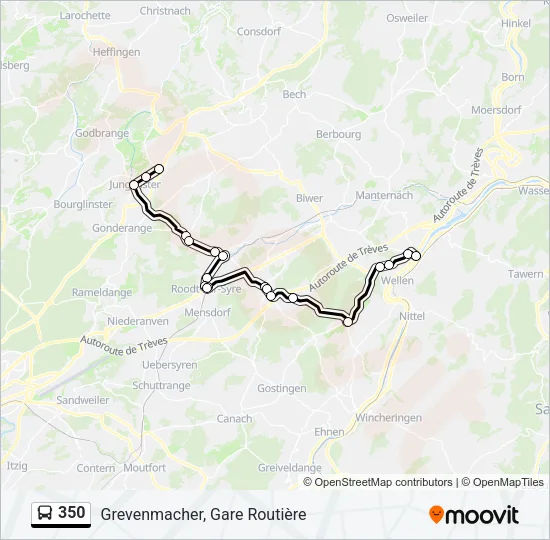 350 Bus Line Map