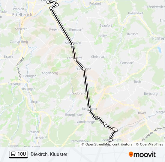 10U bus Line Map