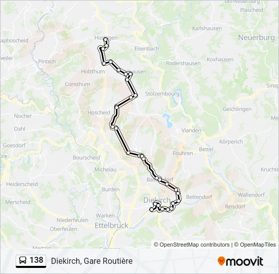 138 Bus Line Map