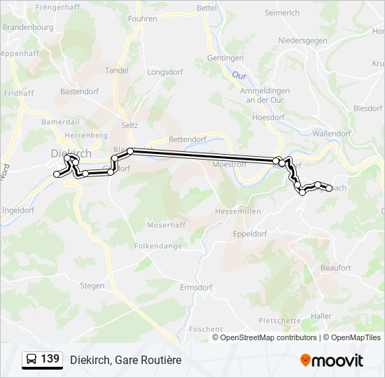 139 bus Line Map