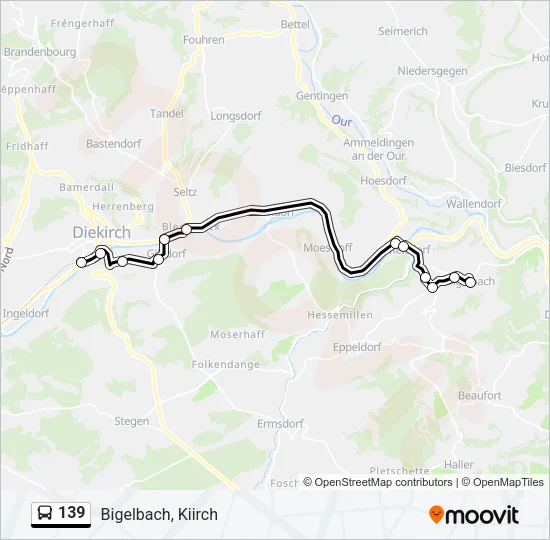 139 Bus Line Map