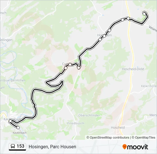 153 Bus Line Map