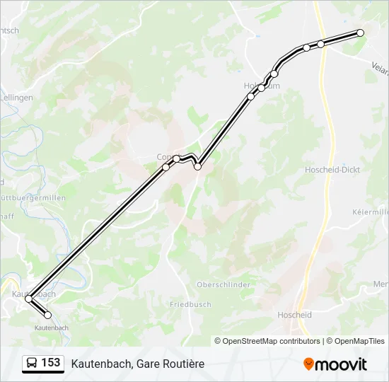 153 Bus Line Map