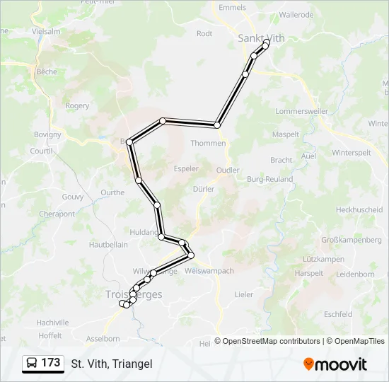 173 Bus Line Map