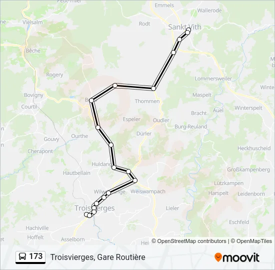 173 Bus Line Map