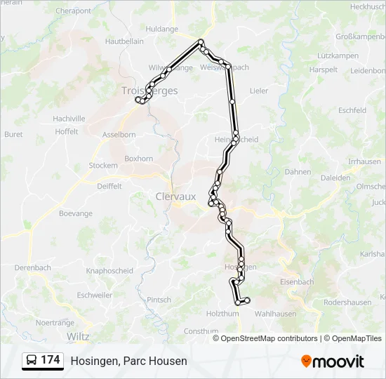 174 Bus Line Map