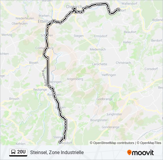 20U bus Line Map