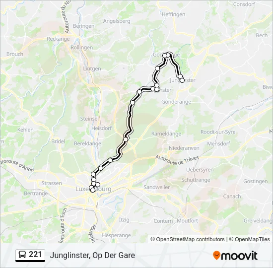 221 Bus Line Map