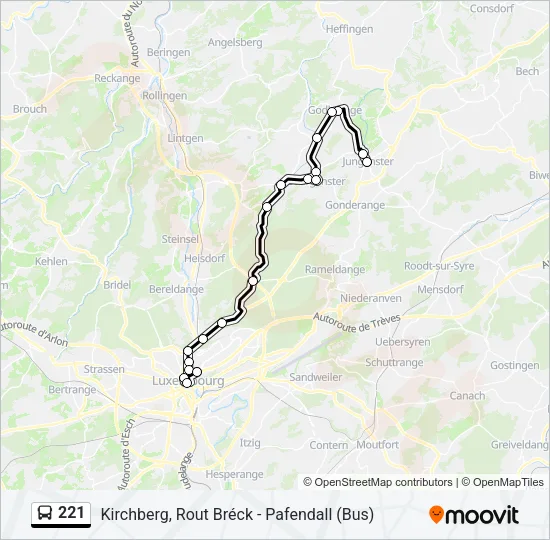 221 Bus Line Map