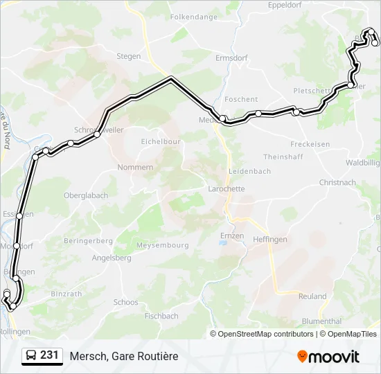 231 Bus Line Map