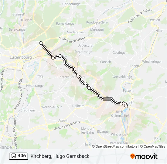 406 Bus Line Map
