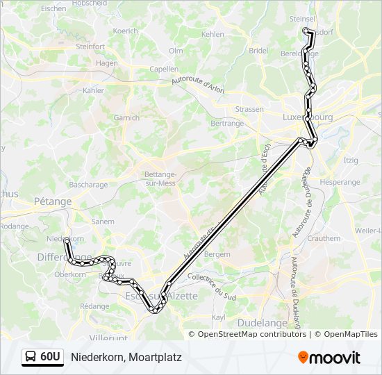 60U bus Line Map