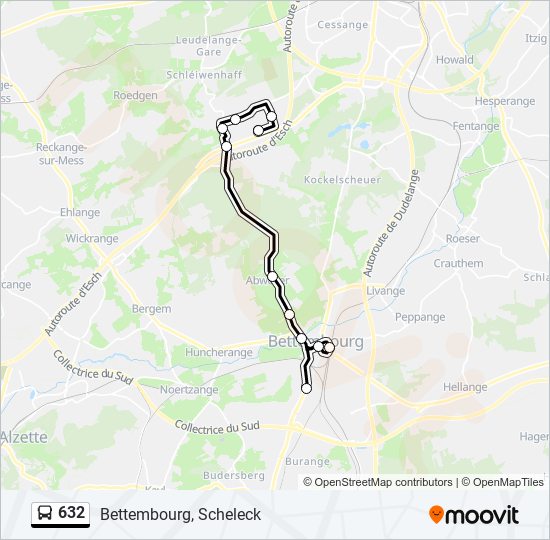 632 bus Line Map