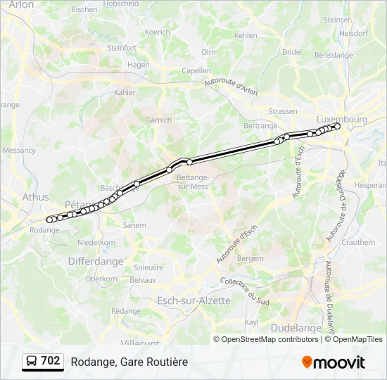 702 Bus Line Map